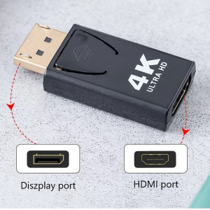 DisplayPort(apa) -> HDMI(anya) átalakító adapter, HD 1080P, fekete
