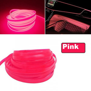 Műszerfal LED csík, autós dekor szalag pink