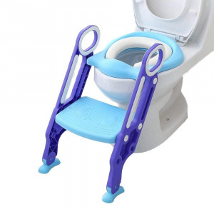 Bamny BCA-002 gyermek WC létra (puha párna) - kék-lila