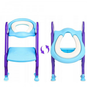 Bamny BCA-002 gyermek WC létra (puha párna) - kék-lila