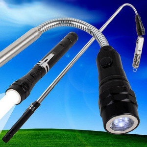Teleszkópos LED lámpa mágneses-flexibilis fejjel