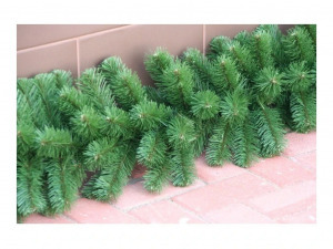 Mesterséges zöld színű fenyő girland, ausztriai zöld fenyő ágakkal - 5,4m