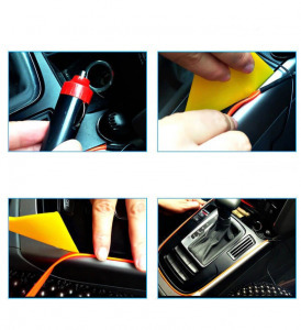 Műszerfal LED csík, autós dekor szalag zöld