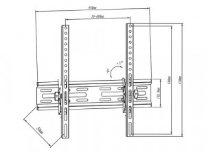 TV Fali tartó konzol, dönthető, állítható, ultra vékony - 32