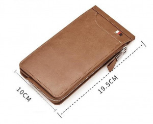 Multifunkciós kártyatartó, pénztárca világos barna