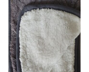 Luxus 2 rétegű ágytakaró/pléd 150x200cm - sötétszürke - MS-946