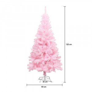Rózsaszín műfenyő, 120 cm