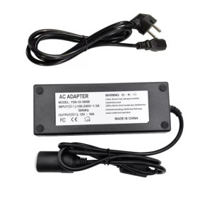 Hálózati szivargyújtós átalakító adapter, AC 230V, DC 12V/10A/120W, 2.2m
