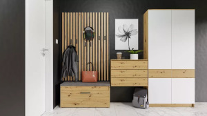 Shannan Parma cipőtároló pad, 100x49x35 cm, tölgy