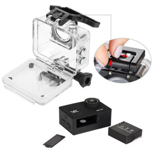 Sportkamera, WiFi-s 12MP akciókamera FullHD, 30m-ig vízálló, A+ 170°, ezüst