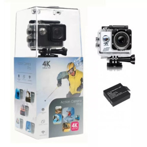 Sportkamera, WiFi-s 12MP akciókamera FullHD, 30m-ig vízálló, A+ 170°, ezüst