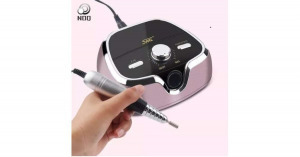 Állítható sebességű körömcsiszoló gép pedállal és 12 csiszoló fejjel