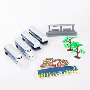 Expressz kisvasút - vasútállomással, sorompóval - elemes - 5 pálya