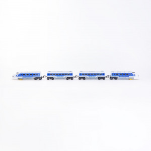 Expressz kisvasút - vasútállomással, sorompóval - elemes - 5 pálya