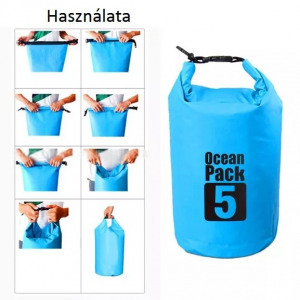 Vízálló zsák 5 literes - zöld
