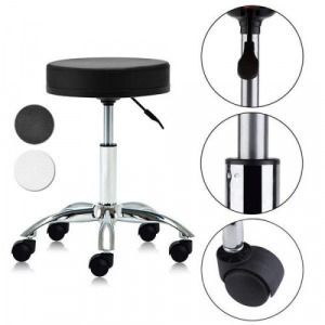 Gurulós forgószék állítható magassággal - fehér