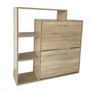 Kis helyigényű cipőtároló fehér tölgy