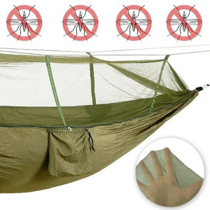 Függőágy szúnyoghálós, 260 x 140 cm, 180 kg teherbírás