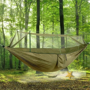 Függőágy szúnyoghálós, 260 x 140 cm, 180 kg teherbírás