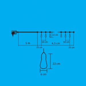 Home LPL 10 Papaya filament LED-es fényfüzér, 4,5 m
