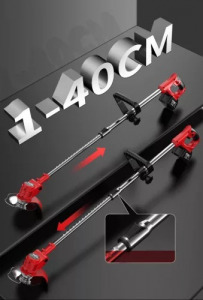 PureCut akkumulátoros fűkasza 24V 1db 10000 mAh akkumulátorral