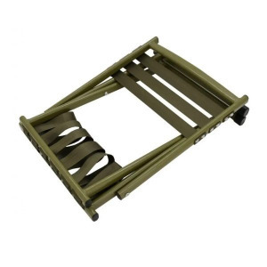 2in1 szék és sámli -összecsukható kempingszék fém kerettel - horgász szék 120 kg-ig - khaki