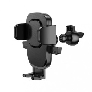 Autós YC05 mobiltelefontartó szellőzőrácsra, 360° gömbcsuklós, fekete