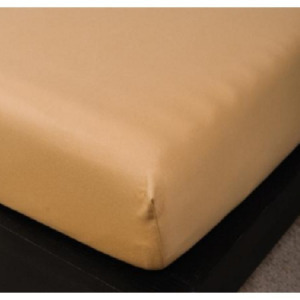 Sofy pamut gumis lepedő, 100x200 cm - világosbarna színben - MS-559