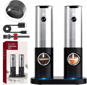 Promis MP36 elektromos paprika- és sódaráló USB-C-n keresztül tölthető akkumulátorral