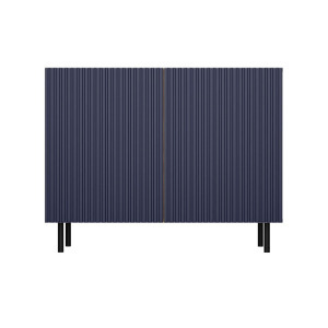 Shannan MIX Kama 2 komód (egyenes mintázat), 100x78x40 cm, tölgy-kék