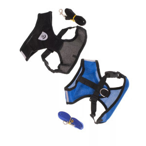 Nyomásmentes kutyahám pórázzal - XL méret, fényvisszaverő