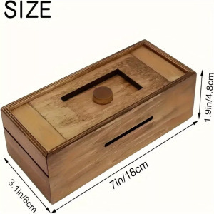 Fa Puzzle pénzes doboz titkos rekesszel