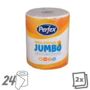 Konyhai törlőkendő Boni Perfex Jumbo 2 réteg 24 tekercs Konyhai törlőkendő Boni Perfex Jumbo 2 réteg 24 tekercs