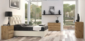 Shannan M6 120 fiókos szekrény, 120x75x30 cm, tölgy