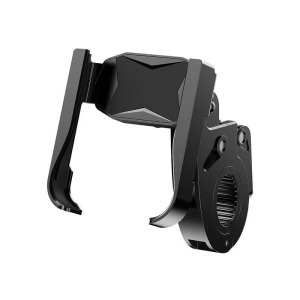 Kerékpáros telefontartó SK19, kormányra rögzíthető, 360°-ban forgatható, fekete