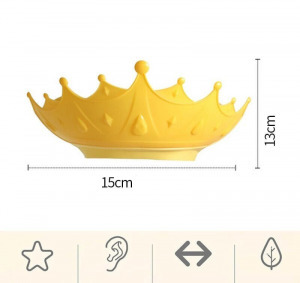 Hajmosó sapka gyerekeknek, korona formájú szemvédő fürdőszobai sapka