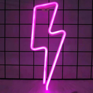 Neon LED fények pink villám