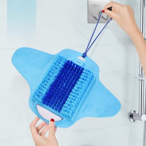 Masszírozó lábmosó kefe beépített habkővel, tapadókorongokkal / a tökéletes lábápoló