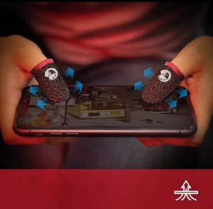 Gamer control kesztyű, csúszás és izzadságmentes ujj kesztyű