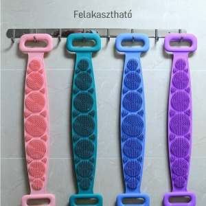 Hátmosó, masszázskefe - rózsaszín