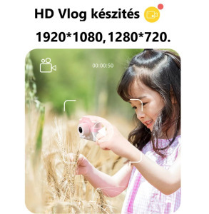 Elefántos gyermek fényképezőgép, dupla kamera, szelfi funkció, 2