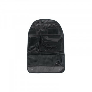 Autóülés hátuljára illeszthető hálós rendszerező, fekete