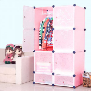 Műanyag elemes szekrény rózsaszín