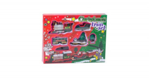 Karácsonyi kisvonat szett sínpályával, önjáró, kiegészítőkkel