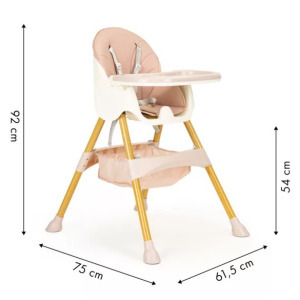 Baba etetőszék 2in1 Ecotoys - babaülés, etetőszék, magas szék, kényelmes, biztonságos