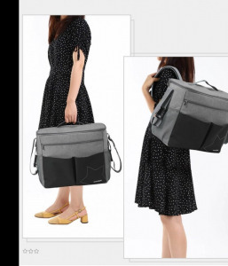 Babakocsitáska, rendszerező és pelenkázó babatáska fekete