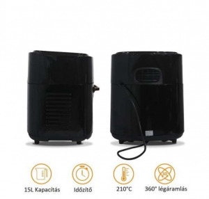Kimiyo Air Fryer forrólevegős sütő, 2400 W-os, 15 literes