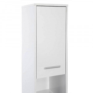 1 fiókos 2 szekrényes fürdőszobai szekrény, 85 cm-es, Fehér