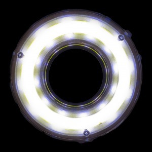 COB LED ultrafényes kempinglámpa, zseblámpa, gyűrű alakú elemlámpa + karabiner