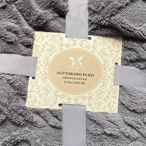 Luxus 2 rétegű ágytakaró/pléd 200x230cm - sötétszürke - MS-951